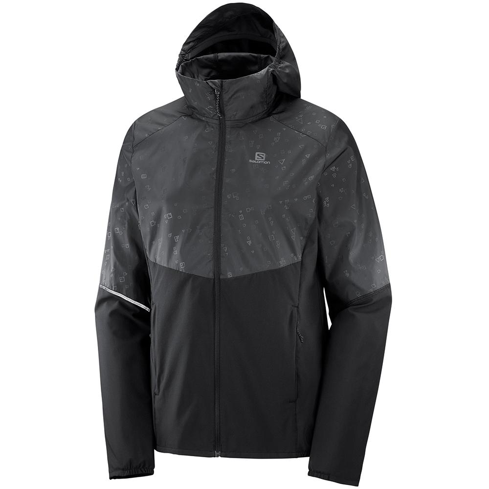 Salomon Israel AGILE FZ HOODIE W - Womens Jackets - Black (RPDA-21046)